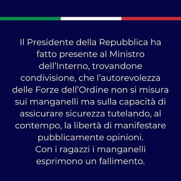 Con i ragazzi i manganelli esprimono un fallimento.