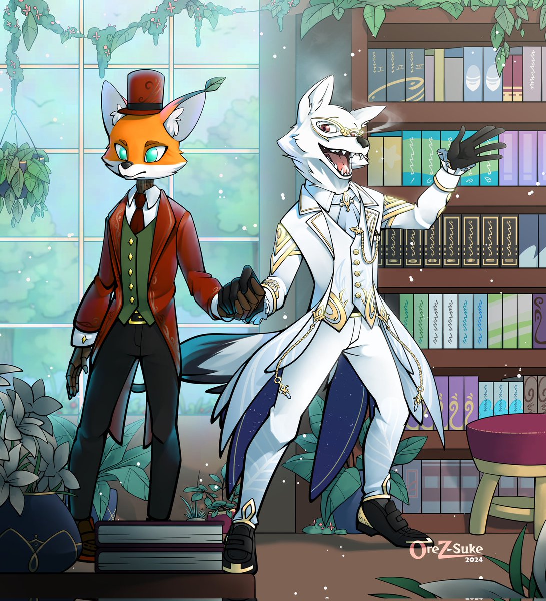 COMMISSION
Moonlight and The Storyteller (Furry OC)