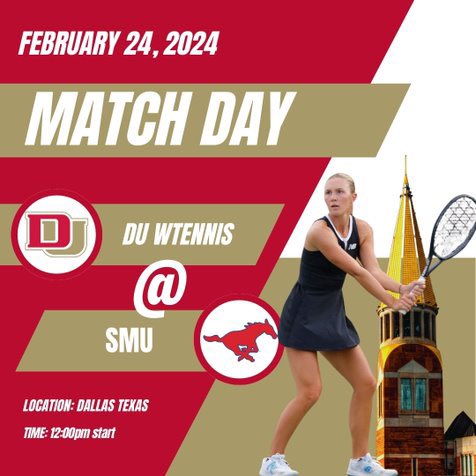@DU_WTennis take on another Texas opponent as they face SMU