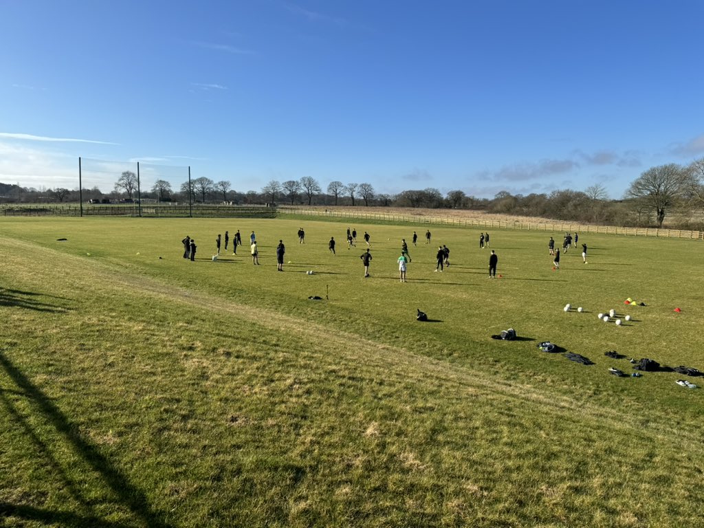 Back at it nice and early this morning @warwickshireclg @StFinbarrsCov A great training session for the lads trying to make the Minor team. Can’t believe it’s the Minors already - where does the time go?!. #GAA #WhereWeAllBelong