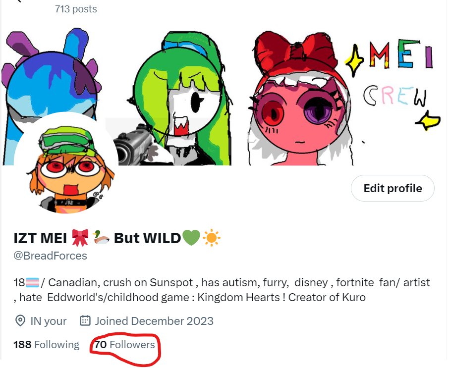 BreadForces's tweet photo. O thank u everyone i hit 70 Followers 🥹 ! https://t.co/CSGh8ERSRk