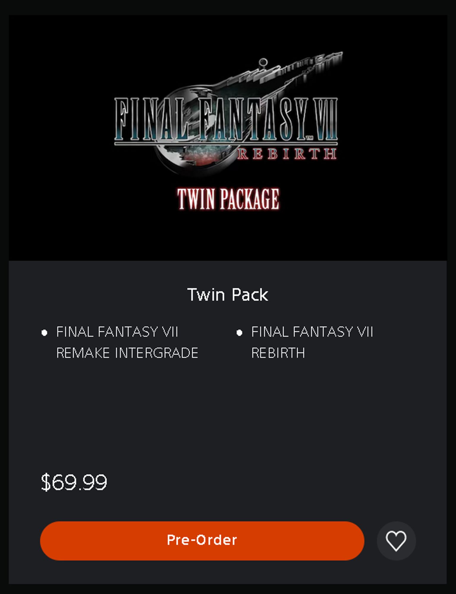 FINAL FANTASY VII REMAKE & REBIRTH Twin Pack, final fantasy 7 remake rebirth  