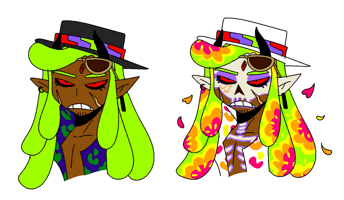 SweetsNeptune's tweet photo. I tried to come up with a more official look for him!!!! If you don't know him he's the grim reaper in my Hells, and he was originally named Charles but he's now named Carlos!!!

He is mexican too (i mean earth does not exist in my world but you got it ;3)
#HELLCASINO https://t.co/t9tkAUopCM