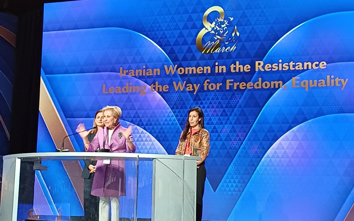 Paris. Strong speech by Carmen Quintanilla from Spain in International meeting on Women in Iran with Maryam Rajavi 
#FreeIran2024 #iran