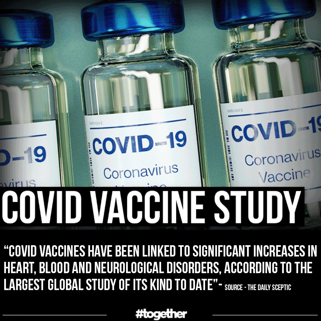 '#Covid Vaccines Linked to Large Increase in Heart, Blood and Neurological Disorders, Major Study Finds” 'Global #COVIDVaccine Safety project took into account 99,068,901 vaccinated individuals' 3 weeks ago @RishiSunak still saying 'unequivocally safe' @MHRAgovuk @Conservatives