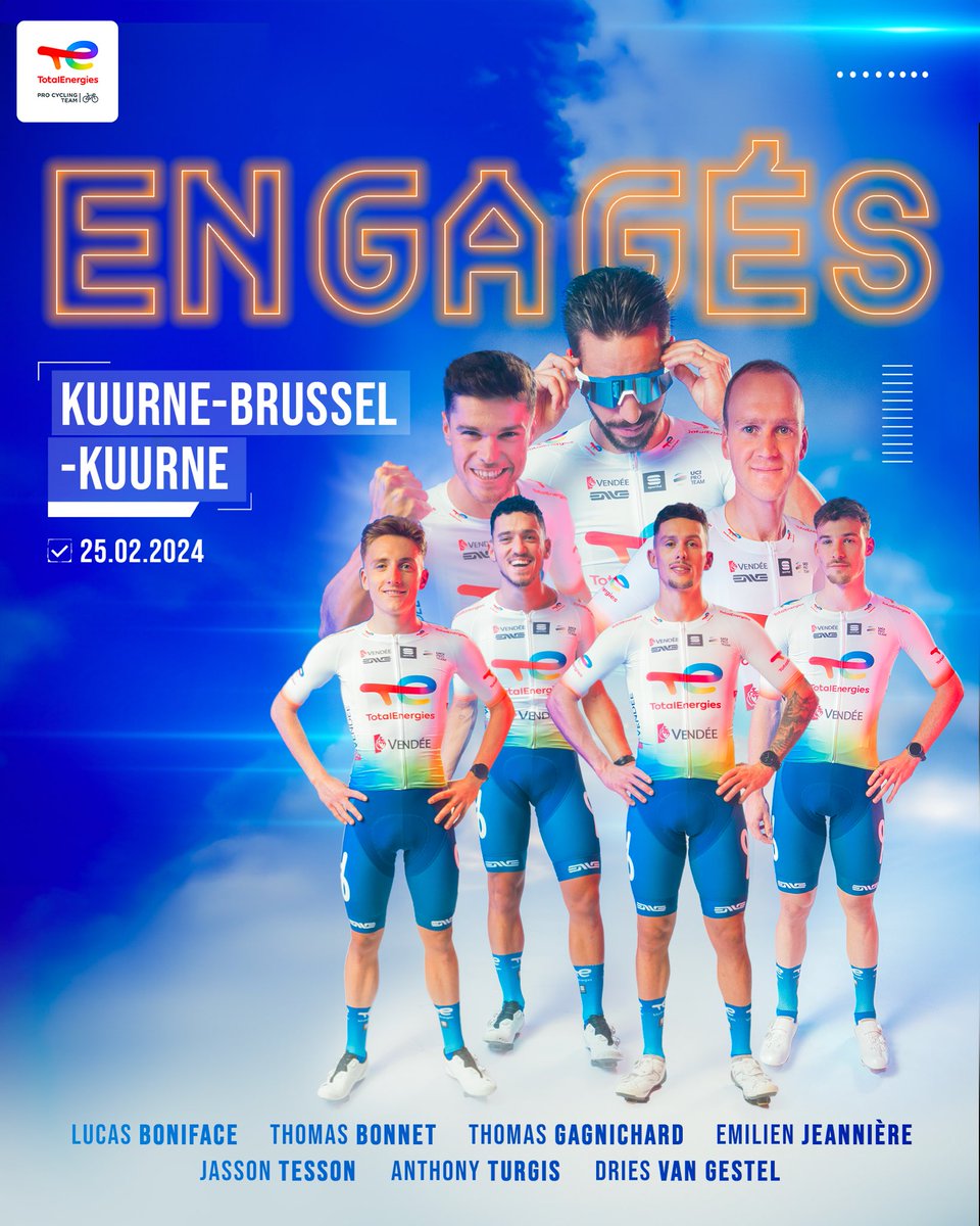 Team TotalEnergies (@teamtotalenrg) on Twitter photo 🇧🇪 𝐏𝐫𝐞𝐦𝐢𝐞̀𝐫𝐞 𝐜𝐨𝐮𝐫𝐬𝐞 𝐞𝐧 𝐁𝐞𝐥𝐠𝐢𝐪𝐮𝐞 𝐬𝐮𝐫 𝐜𝐞𝐭𝐭𝐞 𝐬𝐚𝐢𝐬𝐨𝐧 𝟐𝟎𝟐𝟒 🇧🇪
Découvrez nos engagés pour <a href="/KuurneBxlKuurne/">KuurneBrusselKuurne</a>
#AllezTotalEnergies #kuurnebrusselkuurne 🇧🇪 𝐏𝐫𝐞𝐦𝐢𝐞̀𝐫𝐞 𝐜𝐨𝐮𝐫𝐬𝐞 𝐞𝐧 𝐁𝐞𝐥𝐠𝐢𝐪𝐮𝐞 𝐬𝐮𝐫 𝐜𝐞𝐭𝐭𝐞 𝐬𝐚𝐢𝐬𝐨𝐧 𝟐𝟎𝟐𝟒 🇧🇪
Découvrez nos engagés pour <a href="/KuurneBxlKuurne/">KuurneBrusselKuurne</a>
#AllezTotalEnergies #kuurnebrusselkuurne