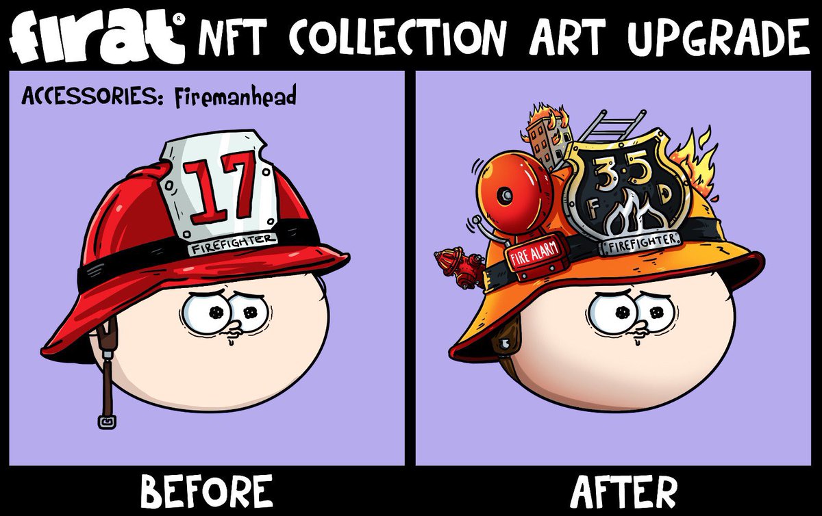 🔥 Upgraded Firemanhead Firat NFTs! 🚒 Witness the blaze of creativity as each piece sets the digital art world ablaze with its unique allure and captivating design. 👨‍🚒#sneakpeeks #firatnftartupgrade 🔥@RizaTurker @firatugurgursoy @firatinsayfasi