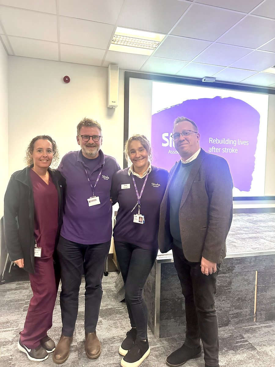Great afternoon supporting @SalfordRoyal Stroke Study Day. A real honour to have been asked to talk about the incredible work @TheStrokeAssoc does to support patients post stroke. @GMNISDN @higso68 @LWorthingtonSA