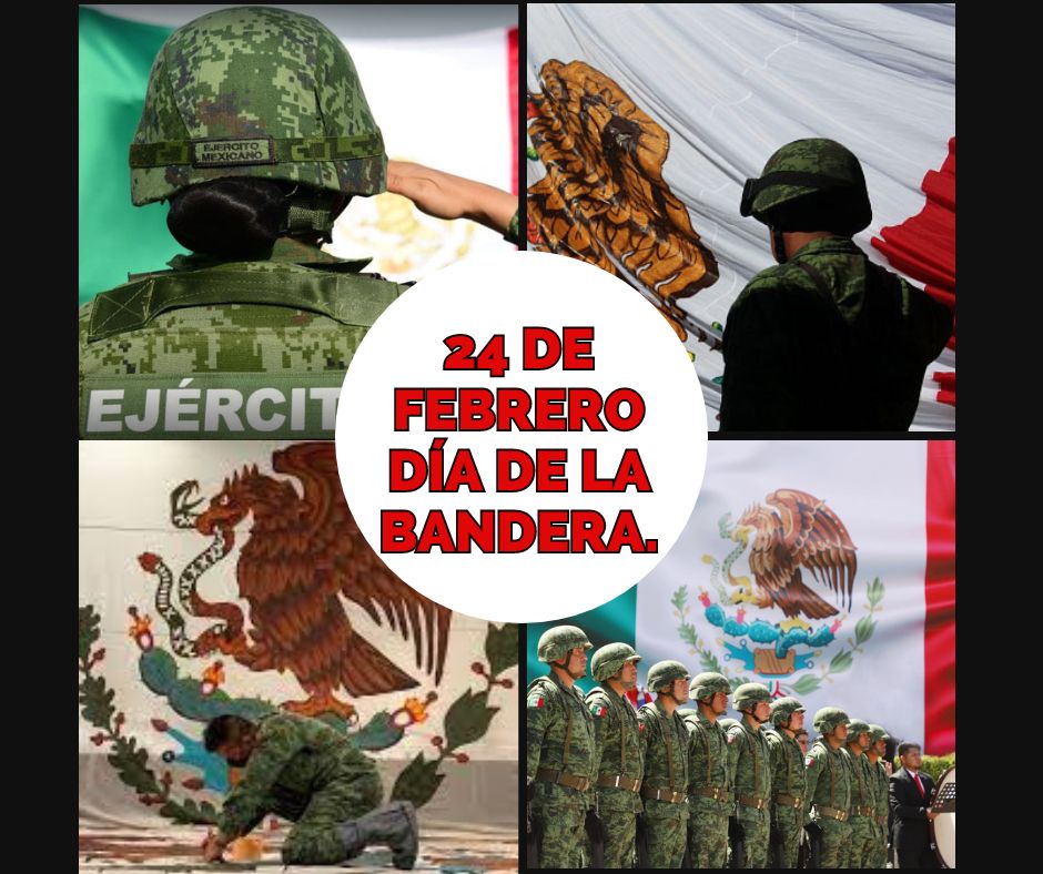#DíaDeLaBandera
Hoy celebramos a nuestra #BanderaNacional en su día, símbolo que lleva la historia de México; el verde representando la vida, el blanco la pureza y el rojo la sangre de los mexicanos.
Mes del #EjércitoMexicano y #FuerzaAéreaMx