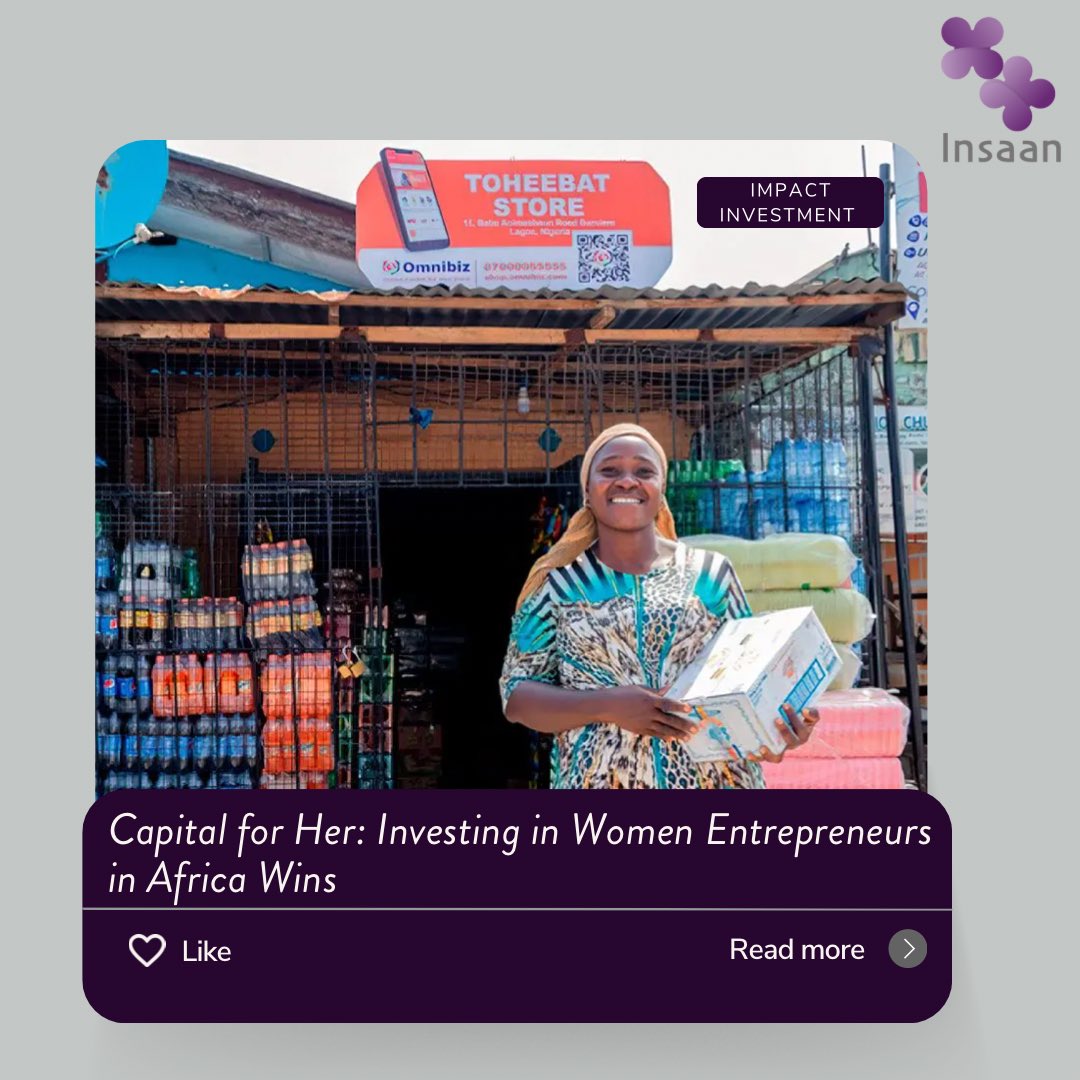 📚This week on ‘Insaan reads’, we are sharing an article by <a href="/ethicalJourno/">Claudia Cahalane</a>
for @ImpactEMagazine. 

The piece highlights the inspiring work of <a href="/AdesuwaOR/">Adesuwa Okunbo Rhodes</a> and her journey to establishing her enterprise, <a href="/AruwaCapital/">Aruwa Capital Management</a>.

You can read the full article here: impactentrepreneur.com/capital-for-he…