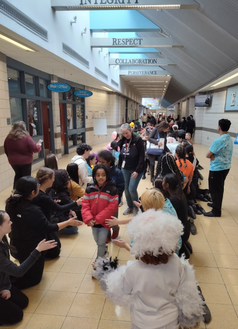 On Thursday and Friday EDISON THEATER performed for 700 elementary students from Hale, Sherman, Hanover, Putnam, and Lincoln! The best part for the cast was giving each student a HIGH FIVE on their way out hopefully inspiring future performers! #MeridenTheaterRocks <a href="/lyons_barton/">Erin Lyons-Barton</a>