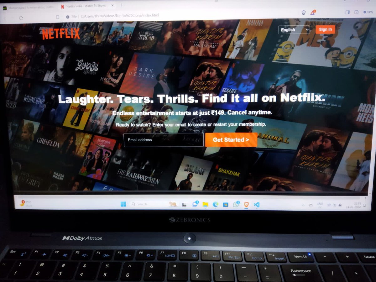 Nischay_42's tweet image. Day-15 of #100daysofcode

✅70% is done
I took help from the YT channel #codewithharry for this project. Basically, I made this all by myself, however I did watch some tutorials for certain elements. 

#100DaysOfCode 
#webdevelopment 
#html #css