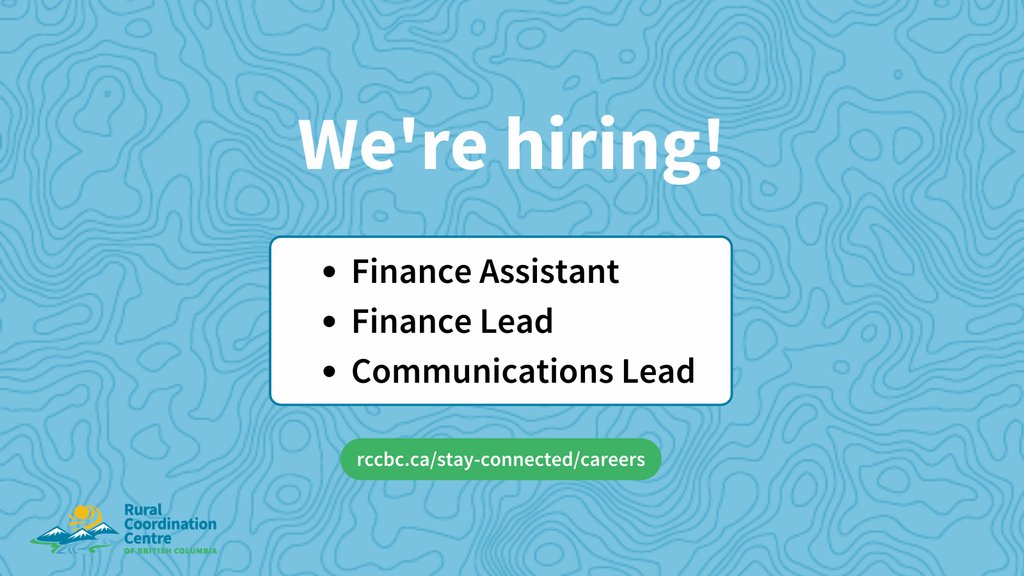 🌟 Join our team at RCCbc! We're currently #hiring for several exciting roles! Check out our careers page for more details and apply now: rccbc.ca/stay-connected… #jobopportunities #ruralhealth