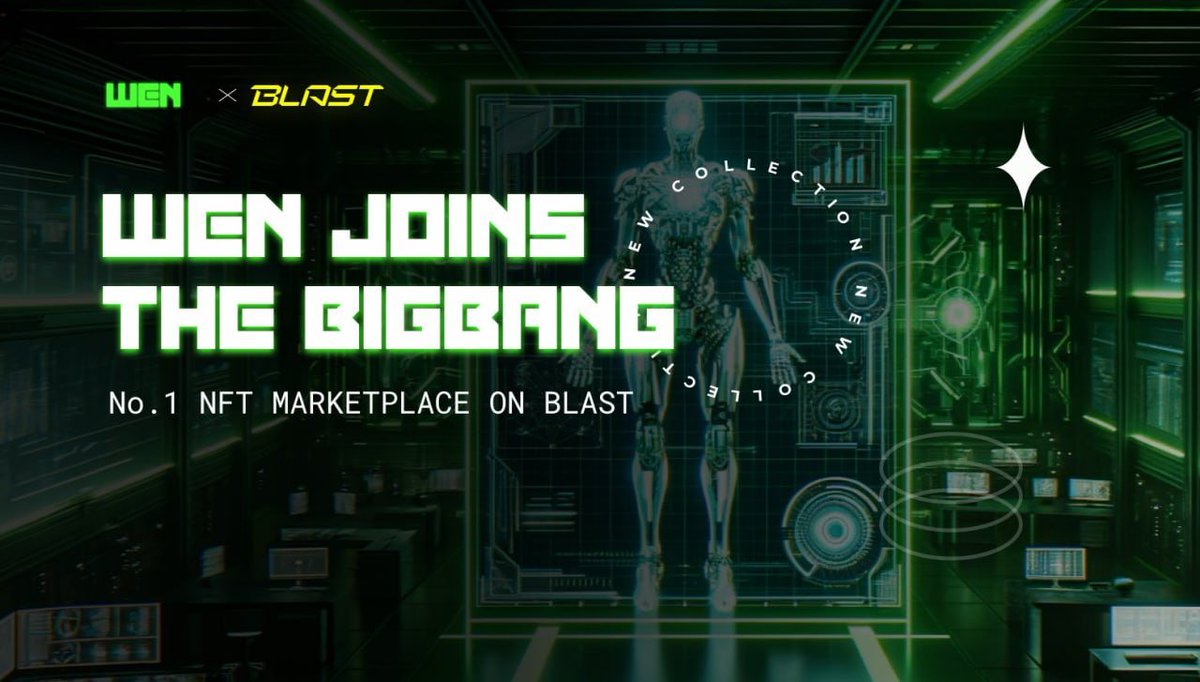 Airdrop $WEN (WEN exchange on <a href="/Blast_L2/">Blast</a>)
🏷 Reward: Confirmed 
🪂 Register: wenexchange.com/earlyaccess/QW…

➖ Connect  Wallet
➖ Check-in (Daily)
➖ Complete quests
➖ Done

#airdrop #web3 #token #bnb #newairdrop #l2 #eth #new_airdrop #ETH #Retroactive #Blast #BlastL2 #layer2