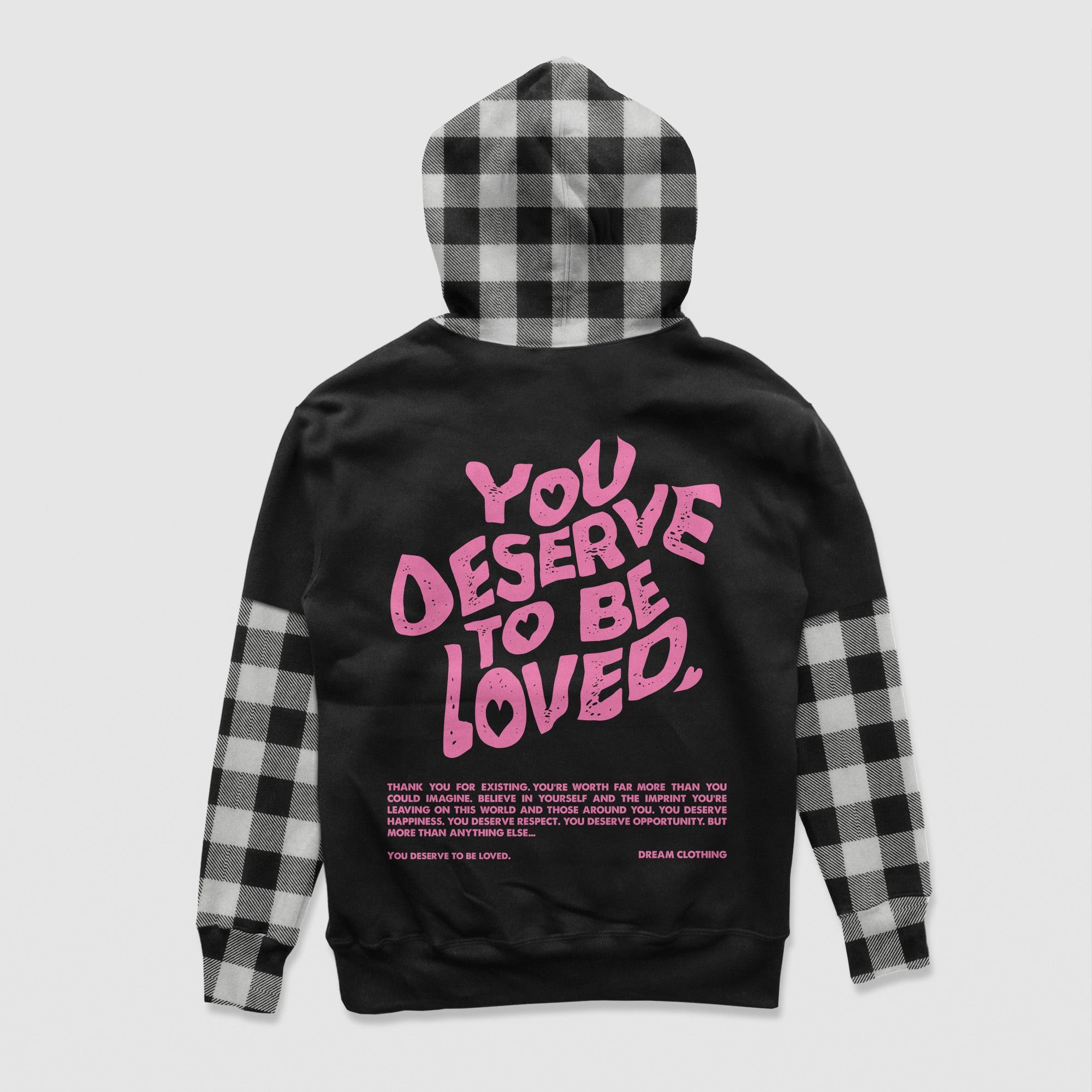 DREAM CLOTHING on X: 👀The Moment You've All Been Waiting For. The most  unique hoodie you will ever own. Cotton hood, with flannel arms that can be  rolled up for left down.