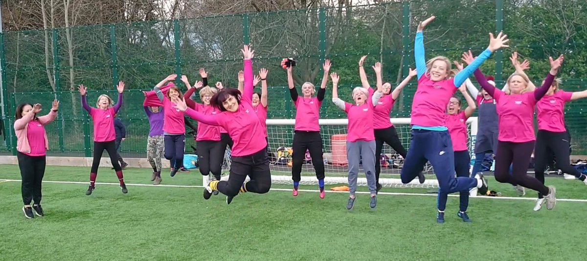 Today was a proud day. 18 women from all over the UK joined our walking football training session in Solihull. Some with no experience, some with plenty, ALL with heart, strength, spirit and humour. I love these women. With thanks as ever to our support squad x