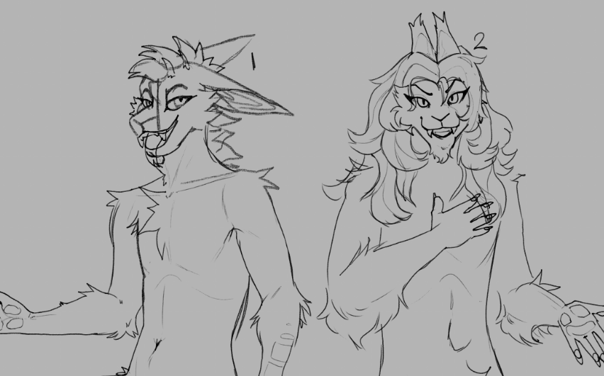 WhinnieTheDonk's tweet photo. cooking something up... 

#vernids #vernid #openspecies #furry #art #sketch https://t.co/H4R6LbLLef