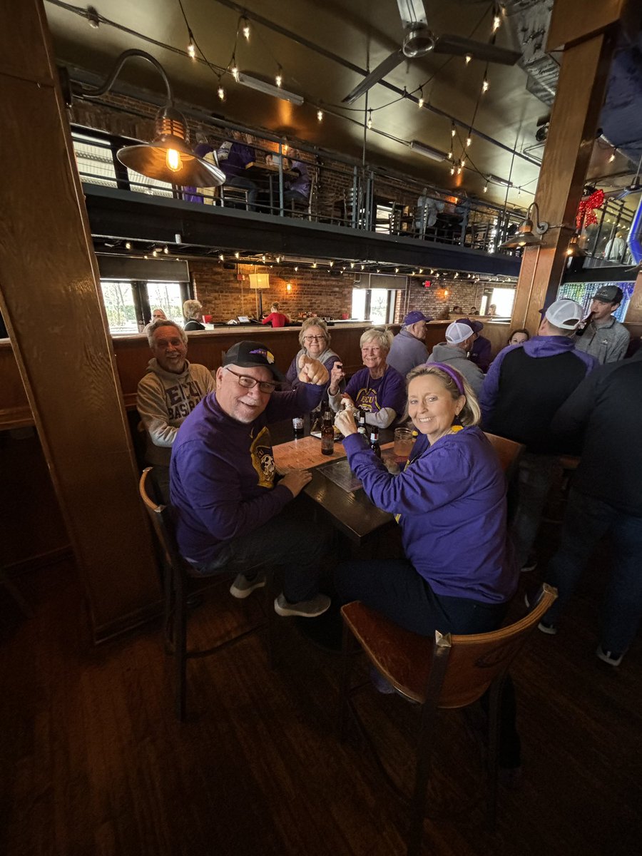 ecupirateclub's tweet photo. Look at all of that purple and gold! The Pirates showed up and showed out at today’s Pregame Social. Go Pirates! 🏴☠️🏴☠️🏴☠️ https://t.co/Eb9sz7M7Ac