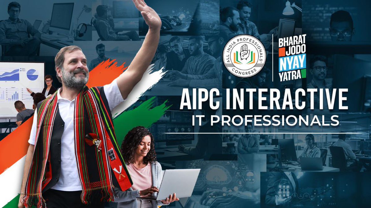 ProfCong's tweet image. Congress Leader Shri. @RahulGandhi met with a group of IT and consultancy professionals from companies like Google, KPMG and Deloitte today. 

They travelled from various states across the country to join the Bharat Jodo Nyay Yatra and meet with Mr. Gandhi. 

During the 45 minute