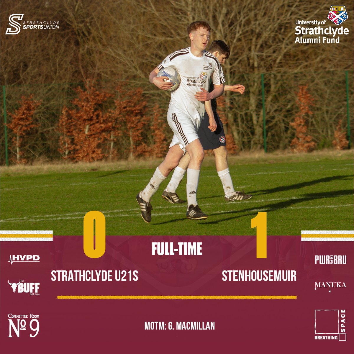 Final Score:
Strathclyde U21s 0 - 1 Stenhousemuir