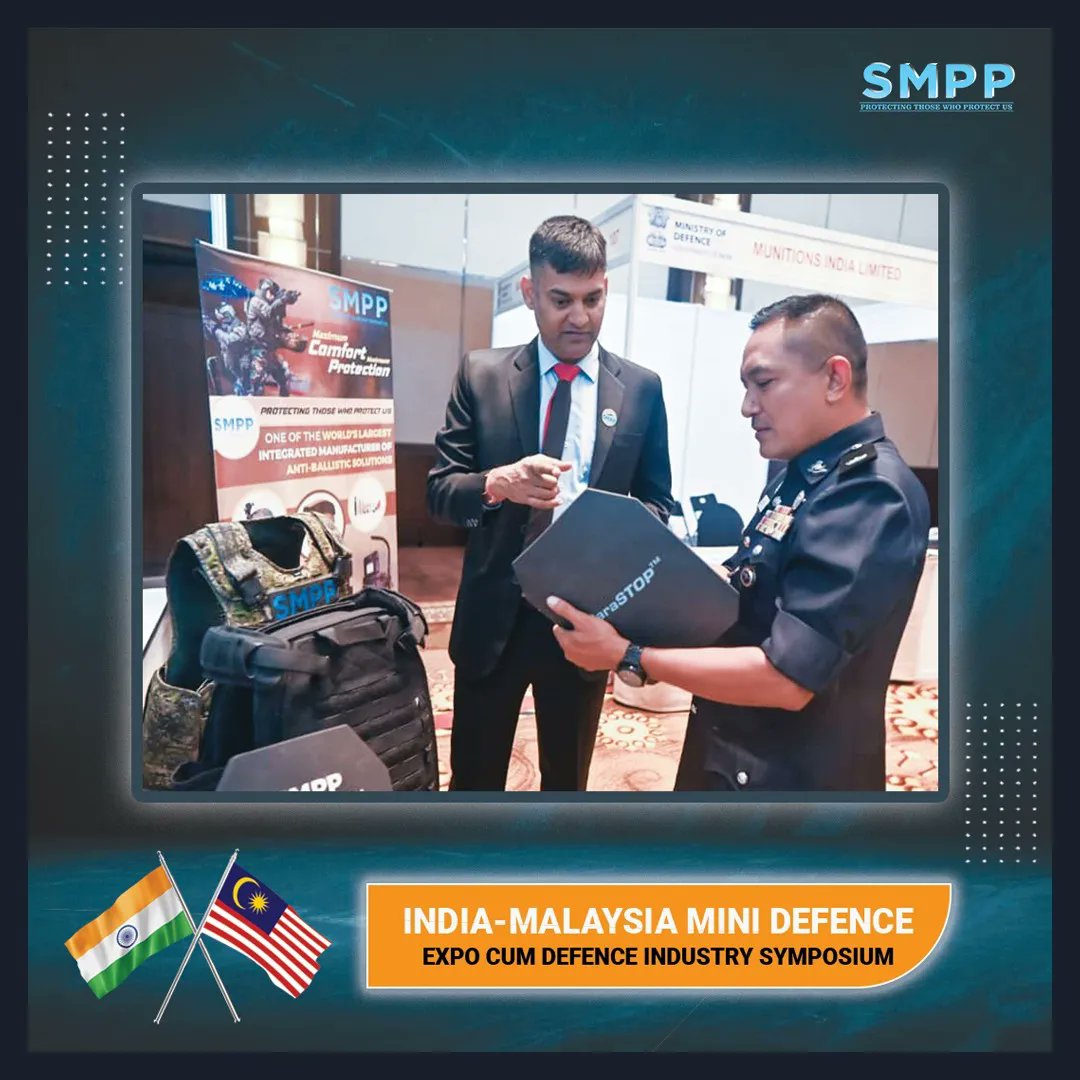 SMPPDEFENSE's tweet image. Forging Strength in Innovation: SMPP Team Shines at India-Malaysia Mini Defence Expo and Defence Industry Symposium, Proudly Unveiling Our Products.

#smpp  #minidefexpo #malaysia #defense #defexpo #expo2024