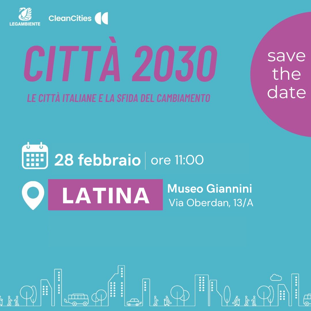 GreenMobilityIT (@greenmobilityit) on Twitter photo Gli appuntantamenti di #Città2030 nel Lazio #savethedate
Lunedì 26 Febbraio // ore 11.00 📍ROMA
Mercoledì 28 Febbraio // ore 11.00 📍LATINA
<a href="/cities_clean/">Clean Cities (🦋 find us @cleancitiescampaign.org)</a> <a href="/Legambiente/">Legambiente</a> <a href="/LegambienteLa/">Legambiente Lazio</a> Gli appuntantamenti di #Città2030 nel Lazio #savethedate
Lunedì 26 Febbraio // ore 11.00 📍ROMA
Mercoledì 28 Febbraio // ore 11.00 📍LATINA
<a href="/cities_clean/">Clean Cities (🦋 find us @cleancitiescampaign.org)</a> <a href="/Legambiente/">Legambiente</a> <a href="/LegambienteLa/">Legambiente Lazio</a>