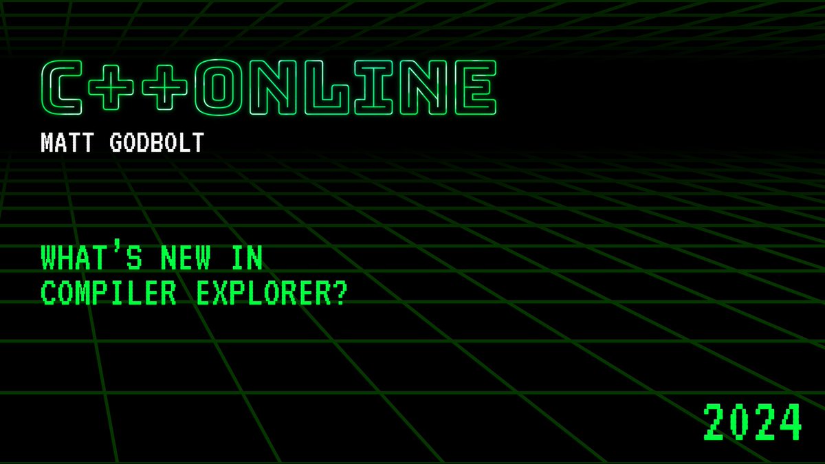 cpponlineconf's tweet image. CppOnline Session Announcement

What&apos;s New in Compiler Explorer? - by @mattgodbolt

cpponline.uk/session/whats-…

Register today at cpponline.uk/registration

#Compiler #cpponline