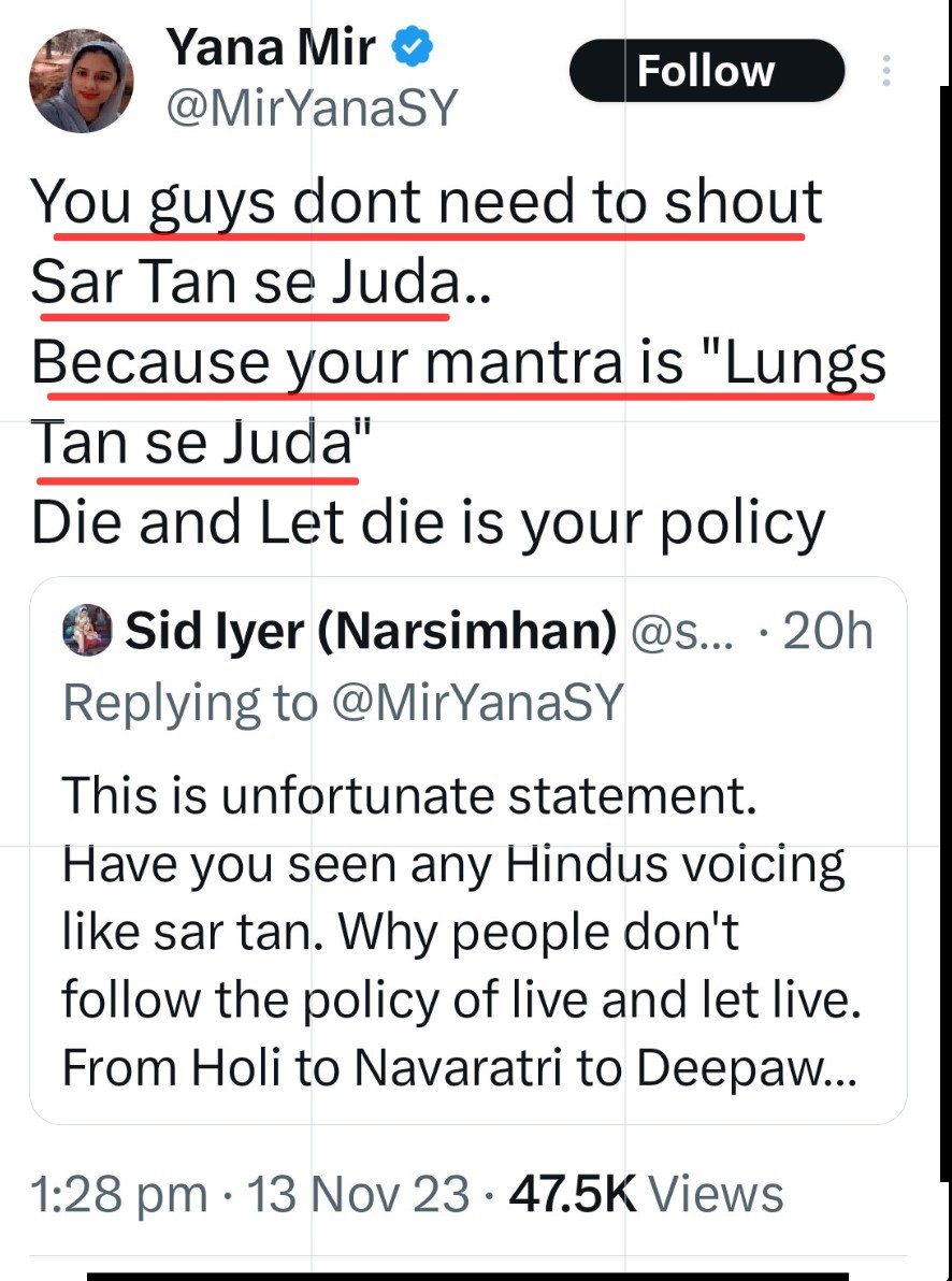 Likes of Yana are not the voice of INDIAN STATE OF KASHMIR. This is pure opporunism to cash in on kashmir. Anti malala will sell too. #YanaMir #kashmiriHindus