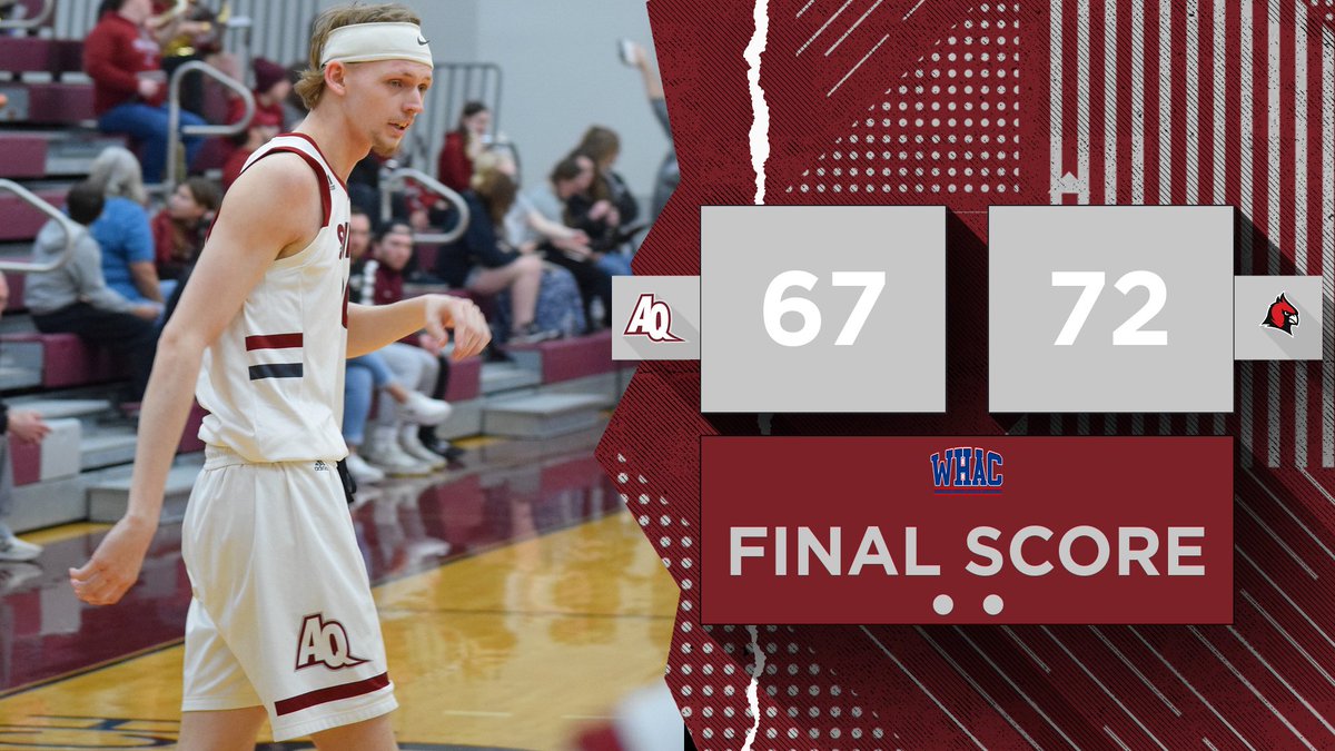 FINAL AQ 67 CUAA 72 The Saints made a late push, but Concordia held on at the end to win the regular season finale. Medendorp, Gregwer, and Howard led the team in scoring with 10 points, 12 points, and 12 points, respectively. #SaintsMarchOn