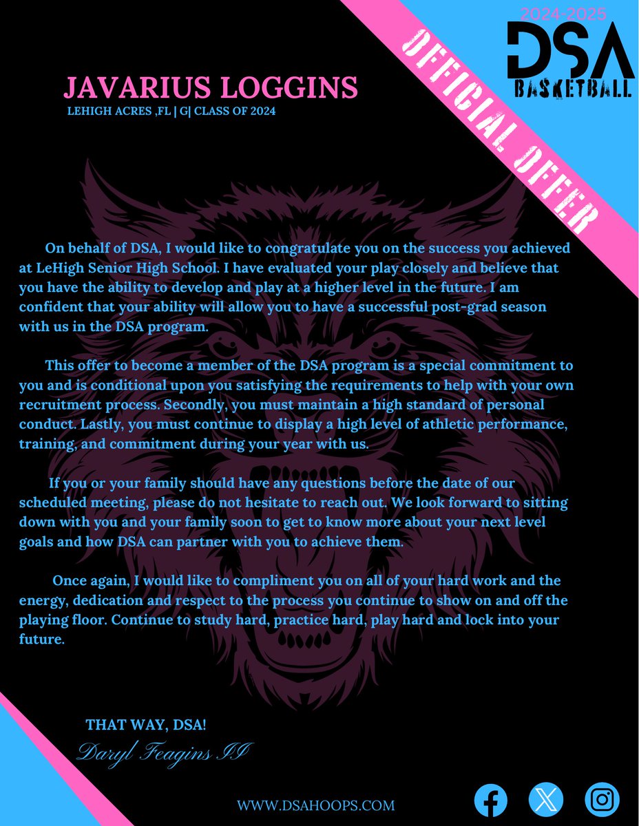 I am truly blessed to announce that I have received an offer from DSA Hoops #GoWolfPack <a href="/CoachBJ_3/">BJ Edwards</a> <a href="/CoachSnell_5/">Antonio Snell</a> <a href="/LehighHoops/">LSHS Boys Basketball</a> @dsahoops