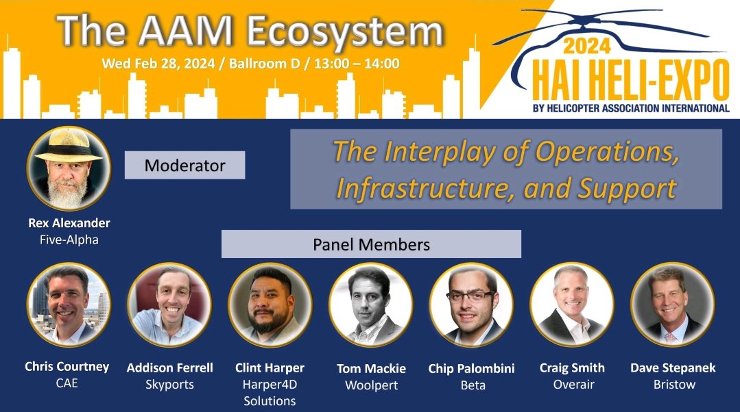 rexalexander62's tweet photo. Be sure to check out the AAM Ecosystem Panel at #HeliExpo on Wed.
@HELIEXPO @VTOLsociety
#technology
#aaminfrastructure
#aam #uam #heliexpo24 https://t.co/g447Lk2ylI