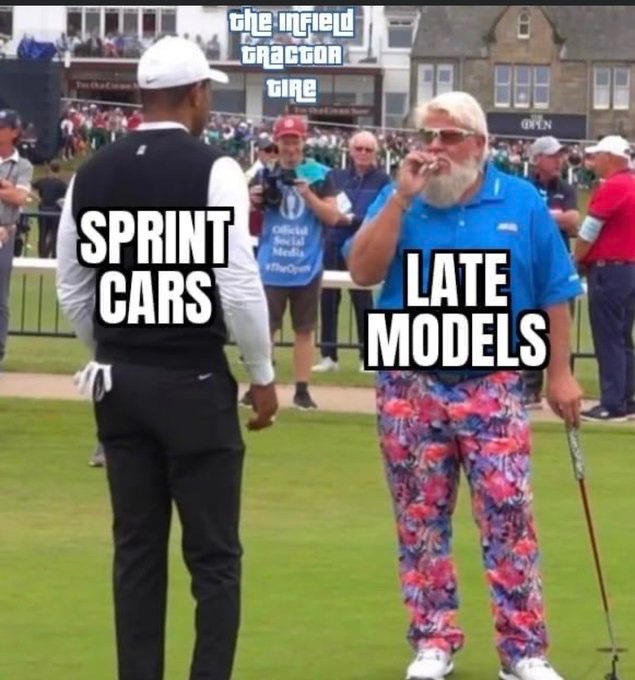 Tuckerdrums's tweet photo. Tonight’s the last night of #SpeedWeeks @lucasdirt with the @HighLimitRacing At @gisdirt 
Watch on @FloRacing  I’m out here w/the #AngryFucker #ChinaJoe &amp; @Mr__Brightside3  Oh,and the #CrateLates too. It’s gonna be exciting! Gitchur 🍿

📸: @schnarzy https://t.co/NSksaacotp