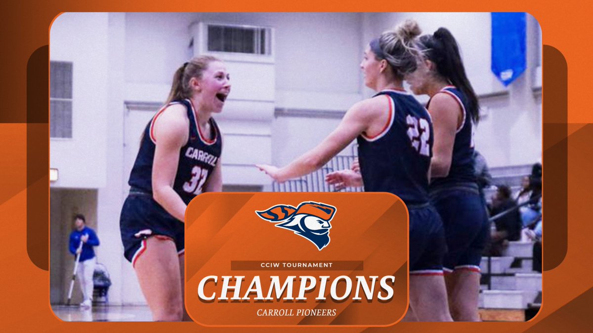 A first for the Pios -- Carroll wins the CCIW Women's Basketball Tournament for the first time with an 88-78 win over Illinois Wesleyan. #d3hoops | #CCIWwins