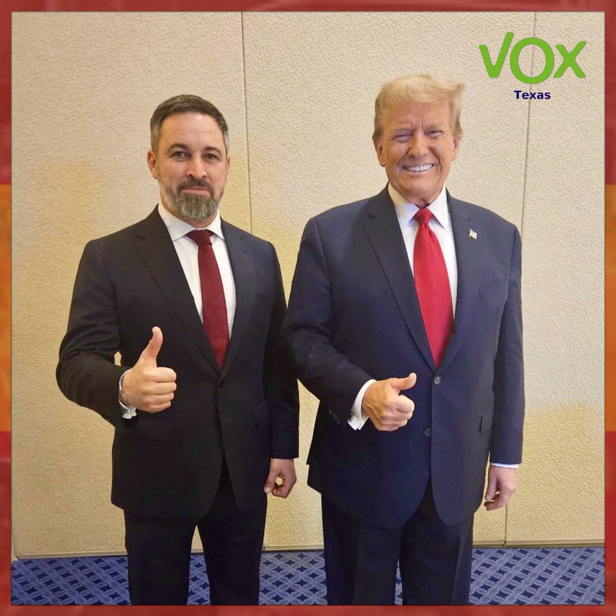 ¡Nuestros dos futuros presidentes! 🇪🇸 🇺🇸 

<a href="/CPAC/">CPAC</a> <a href="/Santi_ABASCAL/">Santiago Abascal 🇪🇸</a> <a href="/realDonaldTrump/">Donald J. Trump</a> <a href="/vox_es/">VOX 🇪🇸</a> <a href="/VoxFloridaEEUU/">VOX Florida</a> #CPAC2024 #CPAC #España #USA