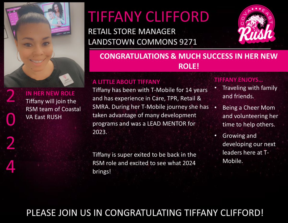 Chase Stamper (@chase_stamper) on Twitter photo Super proud and excited for <a href="/TiffCliff87/">レン-9</a>  Promotion to RSM in COVAEast! The team just got stronger in Coastal! Congrats Tiff! Super proud and excited for <a href="/TiffCliff87/">レン-9</a>  Promotion to RSM in COVAEast! The team just got stronger in Coastal! Congrats Tiff!
