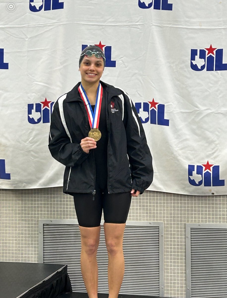 Congratulations to @bfndaquatics Sophia Luper who placed 3rd at state in the 200 IM!! Way to swim, Sophia! @CyFairISD @CFISDAthletics