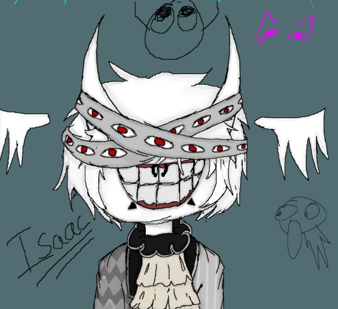 IsaacsEyeball's tweet photo. I drew my demon oc as a chibi and I love it, I drew it with my friends so if u see funny drawings that's them (#artmoots?) #art #artist #drawing #oc #ocdrawing #demonoc #ocart #demondrawing https://t.co/PRiyK1LiDv