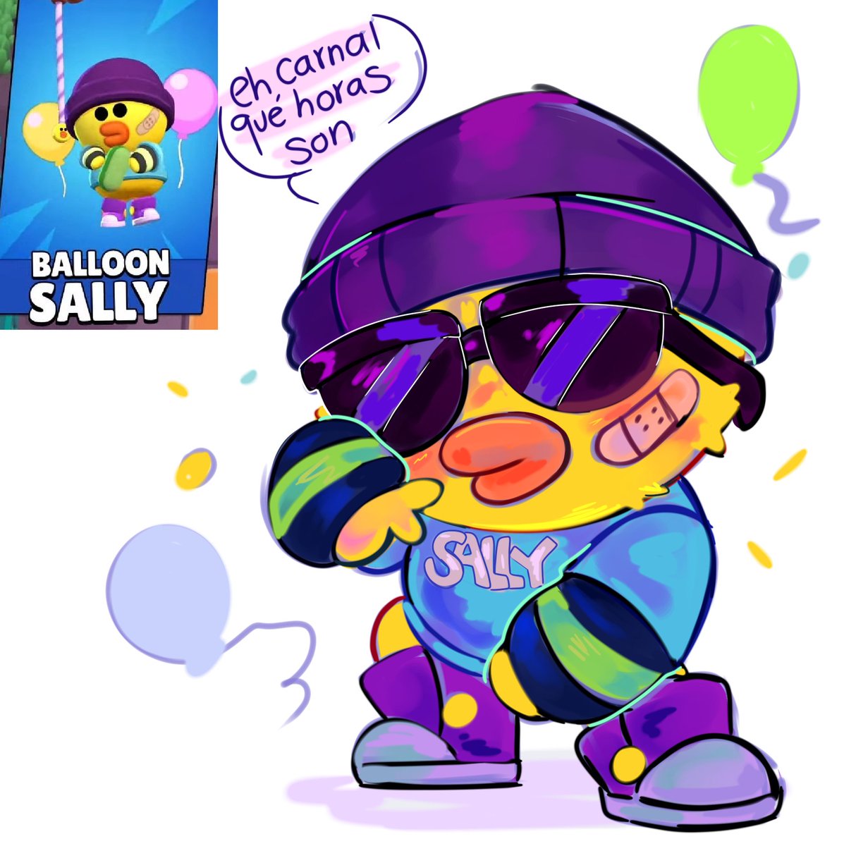 Giakuu_nii's tweet photo. Parece cholo 
#BrawlTalk https://t.co/i51D06CFdC