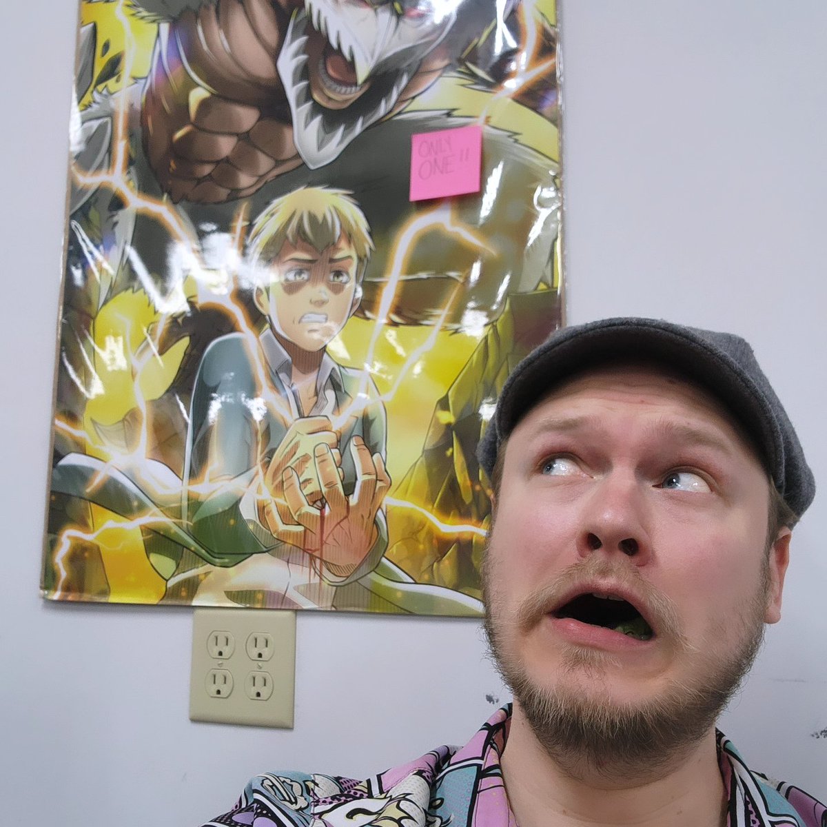 BaugusBryson's tweet photo. I also have ONE (1) COPY of this giant version of my #AOT #Falco print by @iridescentmanga! Be sure to get here quick if you wanna grab it up! https://t.co/ydBqhuBNCF