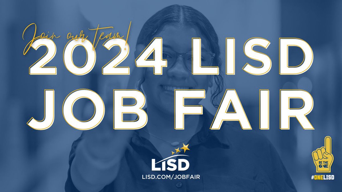 Join the LISD Team and find out why we're one of Forbes' "Best Employers in America" three years running! 

Join us at Hebron High School on Saturday, March 23 beginning at 9 a.m. for our 2024 Job Fair -- for more information and current postings, visit LISD.net/JobFair!