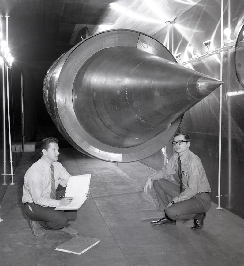 Out: supersonic engines that stall In: lets (tested in our wind tunnel!) In the '70s, our center tested a full-scale engine inlet from a YF-12 aircraft in our 10x10 wind tunnel to help NASA advance tech needed to make longer supersonic flights possible: go.nasa.gov/3wrh2jH