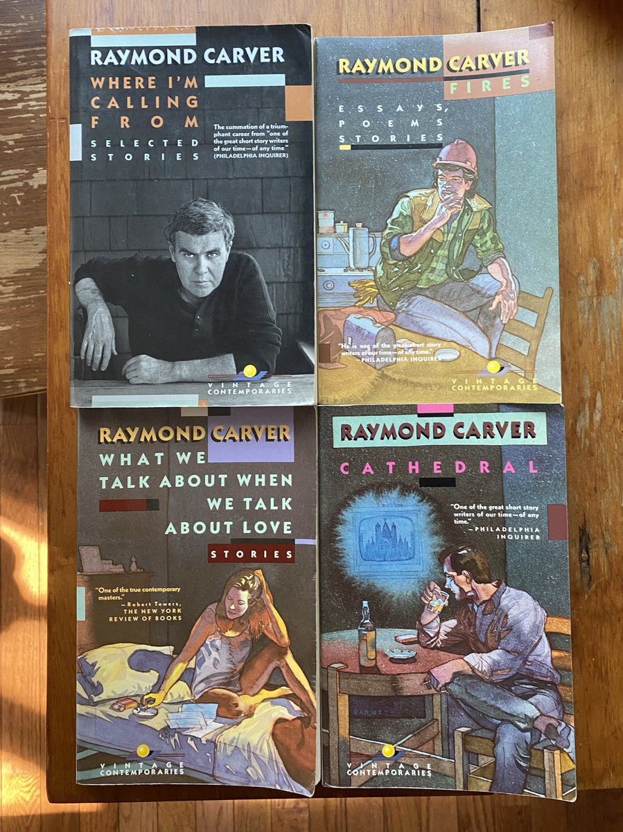 _motherslug's tweet image. My Vintage Contemporaries Raymond Carver collection. 🫣