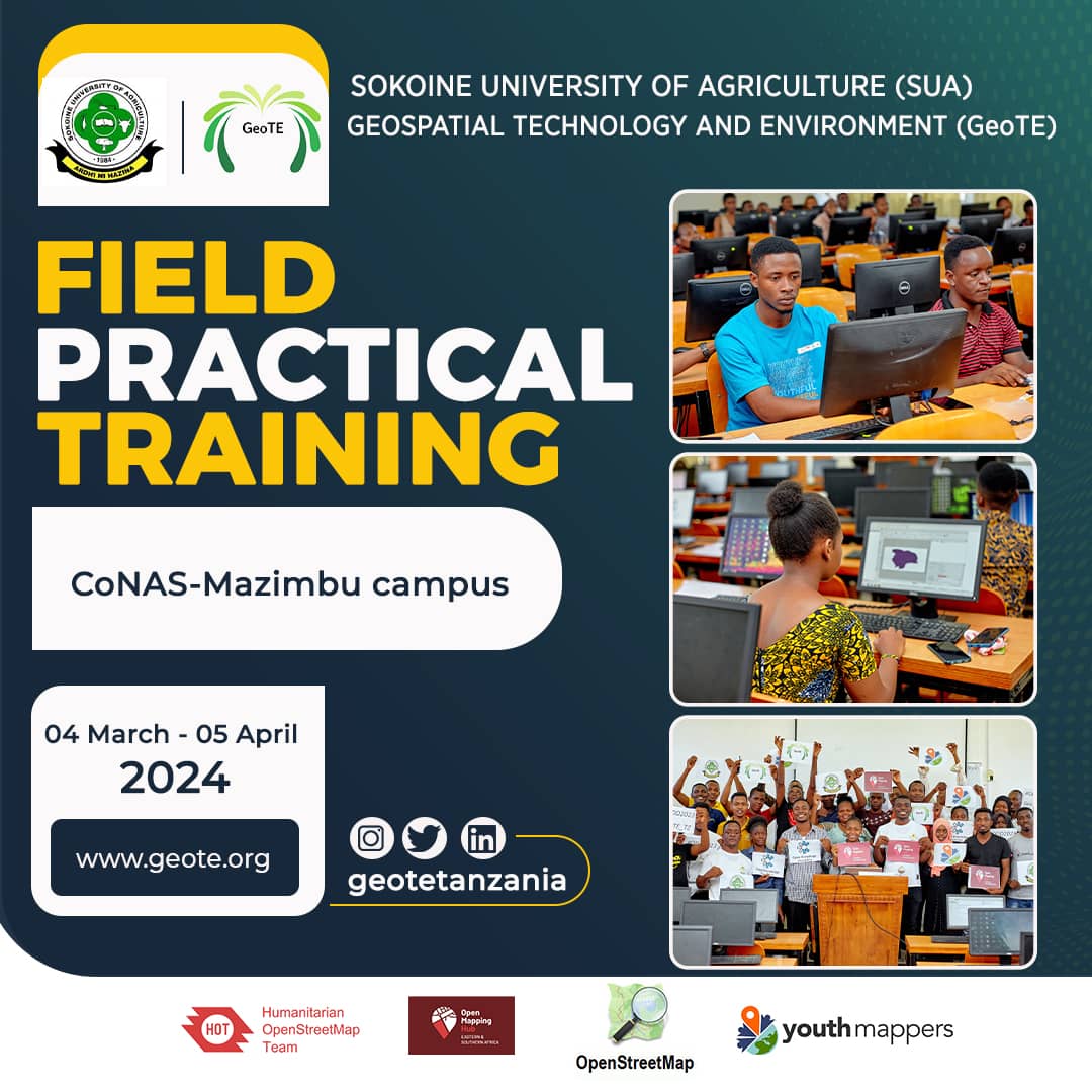 We had 30 students as our first cohort in 2023, and in 2024 we are determined to have an even greater experience. 

🌎 Mapathons 🌎 field work 🌎project proposal ideation and pitching 🌎 Drone practice and many more. 

Thank you <a href="/SokoineU/">Sokoine University of Agriculture (SUA)</a> 

Stay tuned for more updates!
