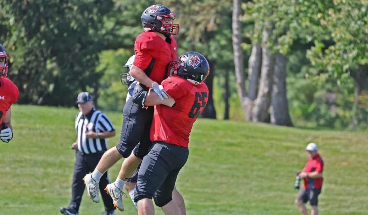 #AGTG After a great call with <a href="/HFCBarnes/">Brent Barnes</a> , I am very blessed to announce I have received my first offer from <a href="/Grinnell_FB/">Grinnell College Football</a> !!! <a href="/BJPSFootball/">Brebeuf Football</a> <a href="/BillSaum/">Bill Saum</a> <a href="/PrepRedzoneIN/">Prep Redzone Indiana</a> <a href="/IndianaPreps/">Indiana Preps</a>