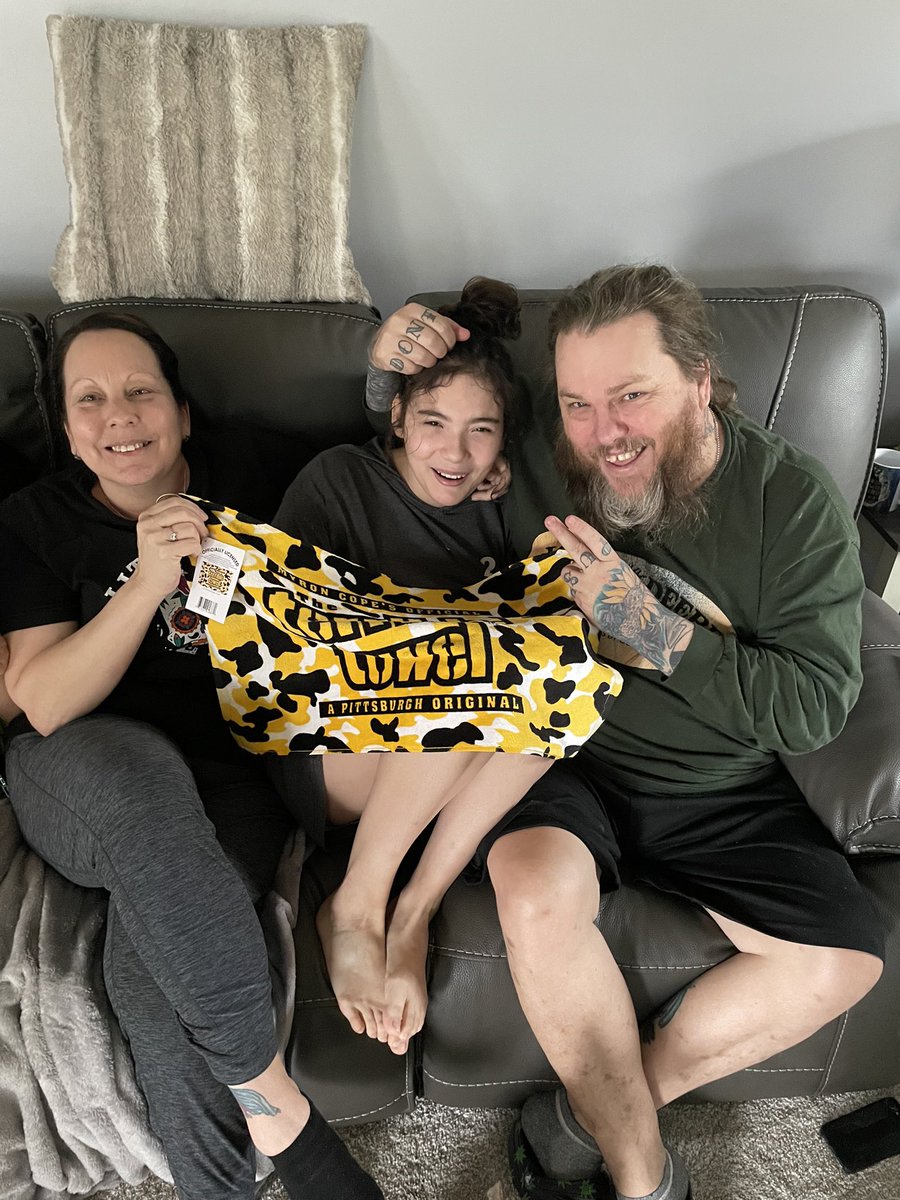 Our daughter & her husband have “forever fostered” a great 15 yr old young lady. So proud to welcome her to our growing family! She made my @steelers #TerribleTowel grandbabies wall. I’ve held each on the day they were born/or a 15 yr old baby in their towel.