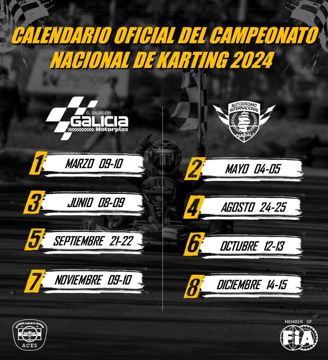 El Campeonato Nacional 2024 es ya, una realidad. 

Ocho fechas a realizarse en <a href="/pistagalicia/">Pista Galicia</a> y @autodromoeljabali

Con el apoyo de los mejores pilotos nacionales y de la region

#NuevaEraKartismo 

#kart #karts #kartingtime #kartinglife #kartingpassionandlife #kartinglifestyle