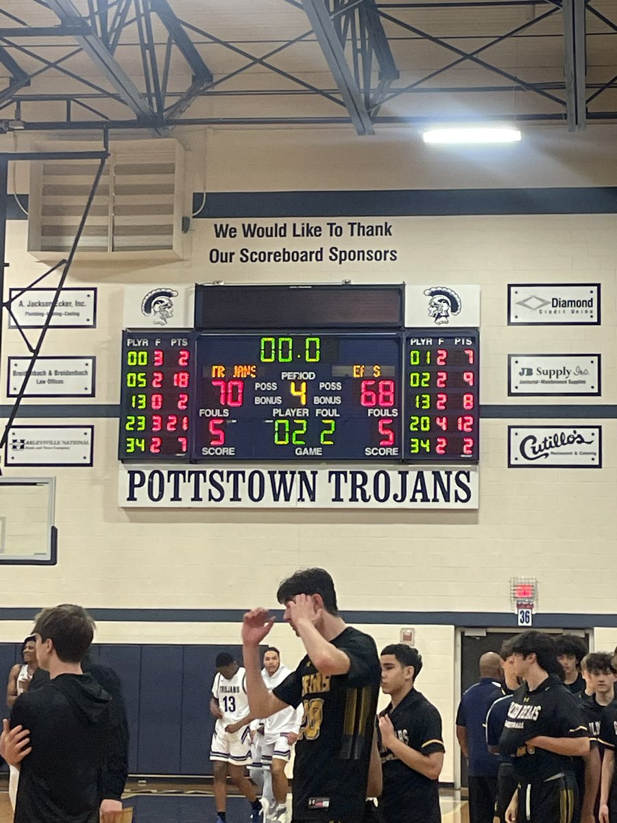 Pottstown Athletics (@pottstowntrojan) on Twitter photo Buzzer beater layup stamps the Trojans ticket to States!!! Way to go Pottstown!!!
π πͺ
Pottstown 70
Upper Moreland 68
@Pottstownhs <a href="/pottstownschool/">Pottstown Schools</a> <a href="/PSDRODRIGUEZ/">Stephen Rodriguez</a> <a href="/JohnJarmato/">John Armato</a> <a href="/MercuryXstover/">Jeff Stover</a> <a href="/AustinHertzog/">Austin Hertzog</a> <a href="/Rickmartin2022/">Rick Martin</a> @pottsmercsports @evanwheaton <a href="/svsports/">SV Sports</a> Buzzer beater layup stamps the Trojans ticket to States!!! Way to go Pottstown!!!
π πͺ
Pottstown 70
Upper Moreland 68
@Pottstownhs <a href="/pottstownschool/">Pottstown Schools</a> <a href="/PSDRODRIGUEZ/">Stephen Rodriguez</a> <a href="/JohnJarmato/">John Armato</a> <a href="/MercuryXstover/">Jeff Stover</a> <a href="/AustinHertzog/">Austin Hertzog</a> <a href="/Rickmartin2022/">Rick Martin</a> @pottsmercsports @evanwheaton <a href="/svsports/">SV Sports</a>