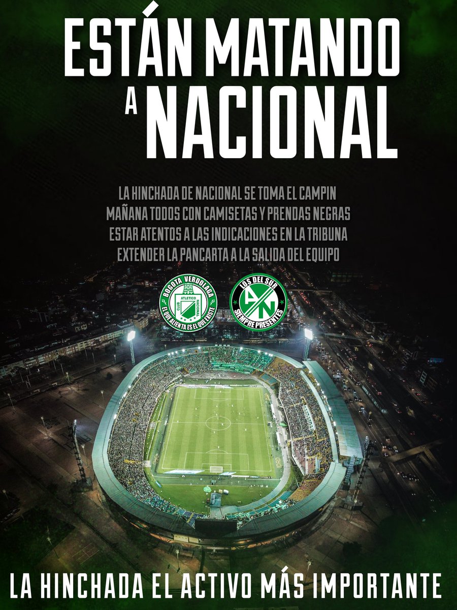 LDSBogota98's tweet photo. Todos Mañana para el Campin , que se sienta la voz del hincha ! Somos la mejor Hinchada del país y nadie nos podrá opacar .

#BogotaVerdolaga https://t.co/zVVIkIzSIX
