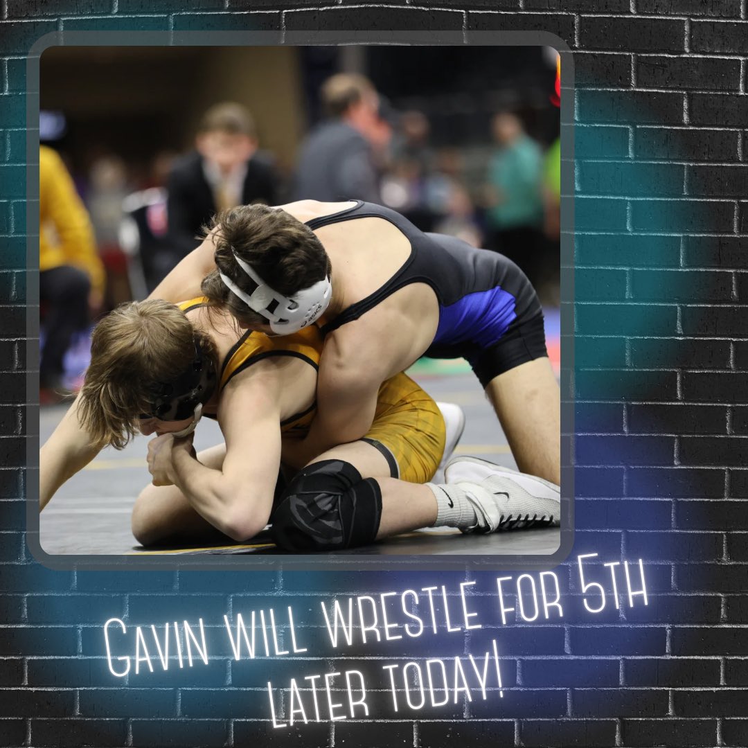 Gavin fell in his 4th wrestle-back, but will compete for 5th later today. No matter what we will see him on the podium tonight! <a href="/WrestlingGV/">GrainValleyWrestling</a>
