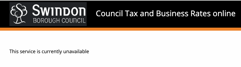 AseyLes's tweet photo. @SwindonCouncil Any idea when your Council Tax portal will be working again? Or does that have weekends off as well nowadays? https://t.co/jnEJ3uIW2K